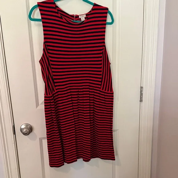 open lace back dress J-Crew Red Eyelet Dress (Pre-Loved) Size 00 Adult